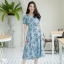 La Ana Floral Maxi Dress – สีฟ้า