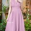 Aubrey Midi Dress : สีชมพูกลีบบัว [Made by Pastel Time]