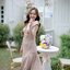 Petal Sway Maxi Dress : สีโอวัลติน