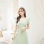Rika Ruffle Dress : สีเขียวมัทฉะ