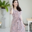 Shrubbery Blossom Dress – สีชมพู [Made by Pastel Time]