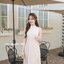 Milly Back Bow Dress : สีครีม