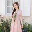 Dear Darling Midi Dress - สีชมพู