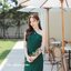 Myra one shoulder dress – สีเขียวเข้ม [Made by Pastel Time]