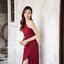 Myra one shoulder dress – สีแดงเลือดหมู [Made by Pastel Time]