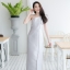 Glamour One Shoulder Maxi Dress : Silver เดรสยาวสีเงิน
