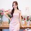 Maggie Double Bow Dress : สีชมพู [Made by Pastel Time]