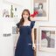 Rika Ruffle Dress : สีกรม