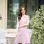 Piper Bow Dress - สีชมพูนู้ด **มีแต่L**