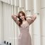 Kessie Chiffon Sleeve Dress – สีโอวัลติน**มีแต่XL**