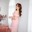 Kathy Off Shoulder Dress - สีชมพู **มีแต่S**
