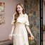 Kristen off-shoulder dress : สีครีม [Made by Pastel Time]