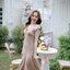 Petal Sway Maxi Dress : สีโอวัลติน