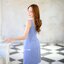 **มีแต่ L ** Zoey Dress - สีฟ้าคราม