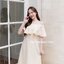 Rory open shoulder dress : สีครีม