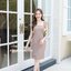 Demi Dress – สีโอวัลติน **มีแต่ 2XL**