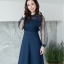 La Bella Lace Dress : สีกรม