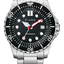 CITIZEN AUTOMATIC รุ่น NJ0120-81E (หน้าดำ สายสแตนเลส )
