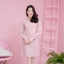 Nude Pink Chiffon Sleeve Dress