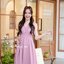 Aubrey Midi Dress : สีชมพูกลีบบัว [Made by Pastel Time]