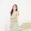 Rika Ruffle Dress : สีเขียวมัทฉะ