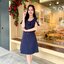 Esme Ruffle Dress : เดรสเว้าไหล่สีกรม