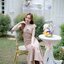Petal Sway Maxi Dress : สีโอวัลติน