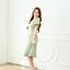 Feisty Flare Dress เดรสอกจีบเดรปแขนกลีบบัว : สีเขียวมัทฉะ