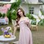 Charming Off-Shoulder Midi Dress : สีชมพู [Made by Pastel Time]