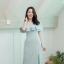 Clea Open Shoulder Maxi Dress –สีเขียวมิ้นท์
