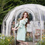 Evie Organza Puff Dress เดรสแขนพัฟ: สีเขียว [Made by Pastel Time]