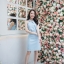 Cadence Twist Neck Dress – สีฟ้า