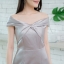 Thea Twist Silk Satin Maxi Dress – Silver : สีเงิน