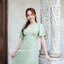 Sassy Flare Dress : สีเขียวมัทฉะ