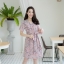 Shrubbery Blossom Dress – สีชมพู [Made by Pastel Time]