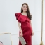 Lyla One Shoulder Maxi Dress – สีแดงไวน์