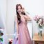 Aubrey Midi Dress : สีชมพูกลีบบัว [Made by Pastel Time]