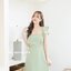 Rika Ruffle Dress : สีเขียวมัทฉะ