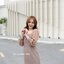 Kessie Chiffon Sleeve Dress – สีโอวัลติน**มีแต่XL**
