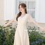 Dear Darling Midi Dress - สีครีม