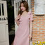 Bellette Bow Shoulder Dress : สีชมพู