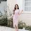 Celestia off-shoulder dress : สีชมพู [Made by Pastel Time]