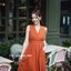 Aubrey Midi Dress : สีส้มอิฐ [Made by Pastel Time]