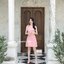 Piper Bow Dress - สีชมพู Cocktail Pink **มีแต่L**