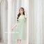 Rika Ruffle Dress : สีเขียวมัทฉะ
