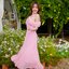 Fay Off-Shoulder Maxi Dress – Blush Pink สีชมพู