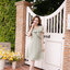 Esme Ruffle Dress : เดรสเว้าไหล่สีเขียวมัทฉะ