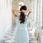 Dacia Bow Shoulder Dress – สีเขียวมิ้นท์