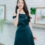 Riya Twist Dress : สีเขียวปีกแมลงทับ [Made by Pastel Time]