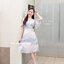 Sassy Midi Dress : Violet Candy โทนสีชมพู-ฟ้า-ม่วง